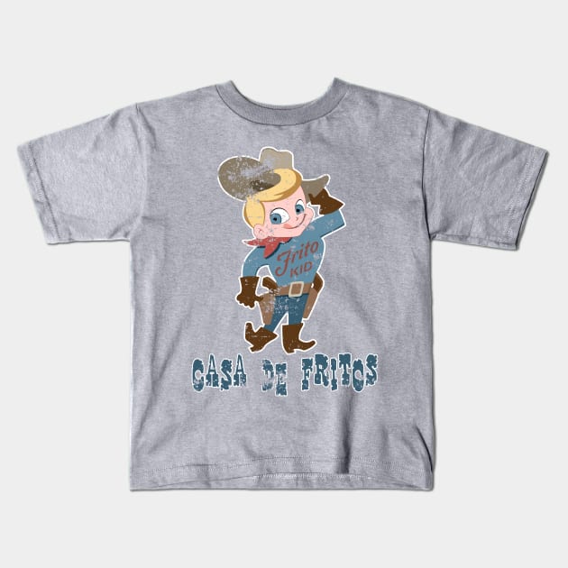 Casa de Fritos (distressed) Kids T-Shirt by DizDefunct